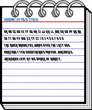 Kondor Leftalic Font