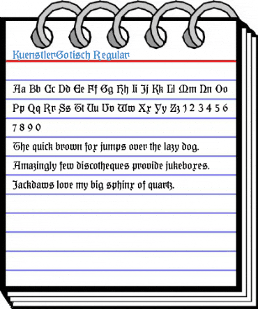 KuenstlerGotisch Regular Font