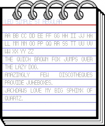 Led Simple St Regular Font