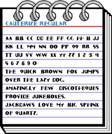 Cauterize Regular Font