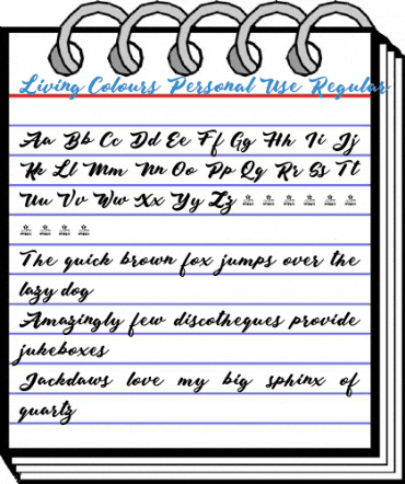 Living Colours Personal Use Regular Font