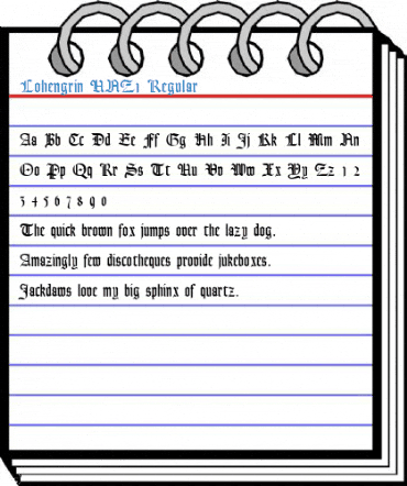 Lohengrin UNZ1 Regular Font