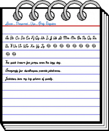 Lucia_Personal_Use_Only Regular Font