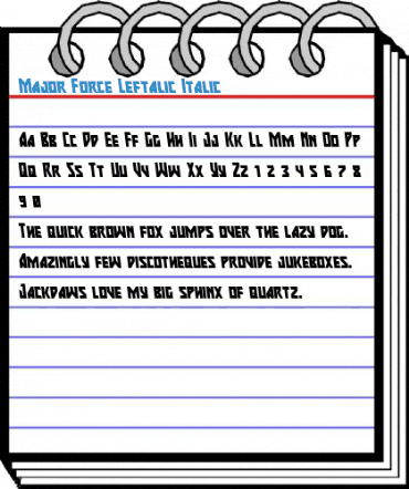 Major Force Leftalic Italic Font