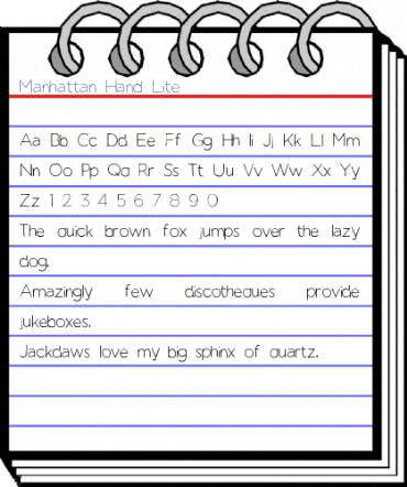 Manhattan Hand Lite Font