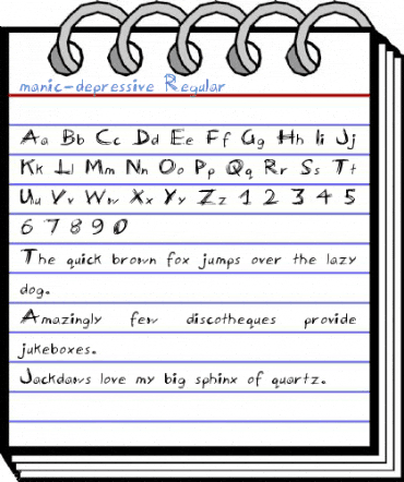 manic-depressive Regular Font