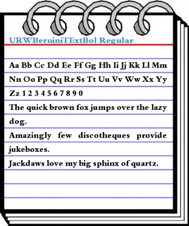 URWBeruiniTExtBol Regular Font