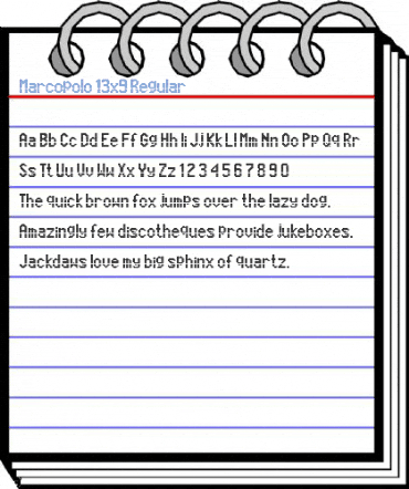 Marcopolo 13x9 Regular Font