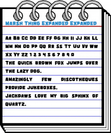 Marsh Thing Expanded Expanded Font