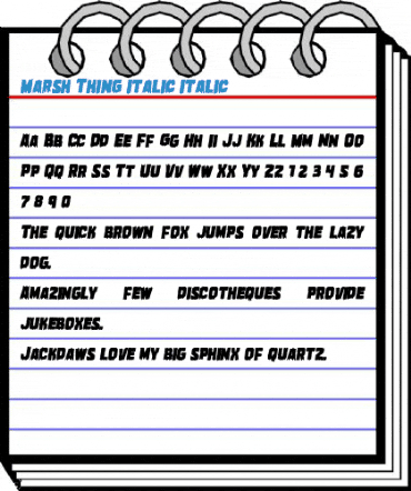 Marsh Thing Italic Italic Font