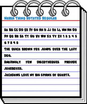 Marsh Thing Rotated Regular Font