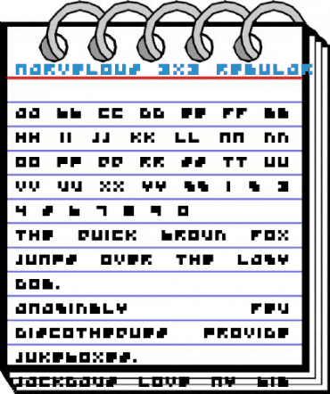 Marvelous 3x3 Regular Font