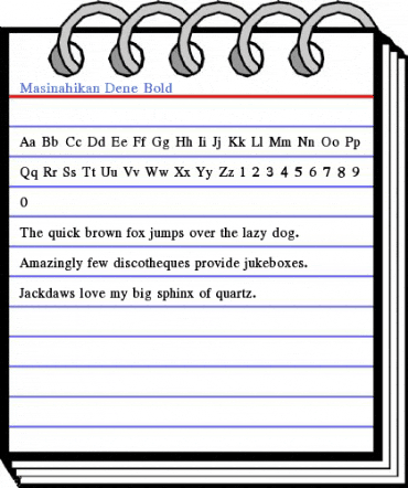 Masinahikan Dene Bold Font