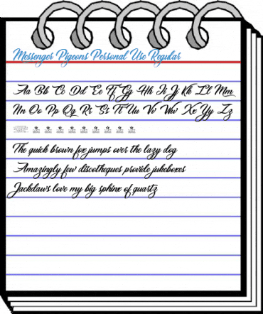Messenger Pigeons Personal Use Regular Font