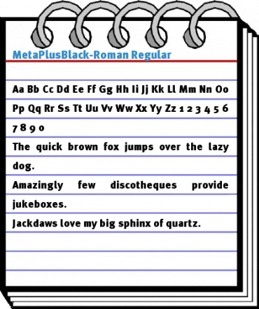 MetaPlusBlack-Roman Regular Font