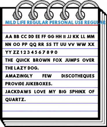 Mild Life Regular Personal Use Regular Font