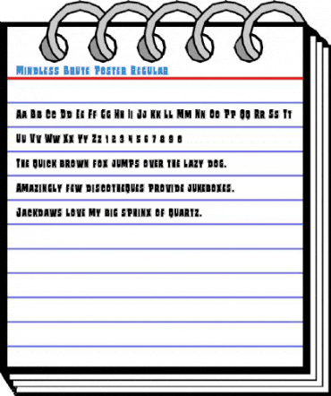 Mindless Brute Poster Regular Font
