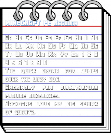 MINECRAFT PE Regular Font