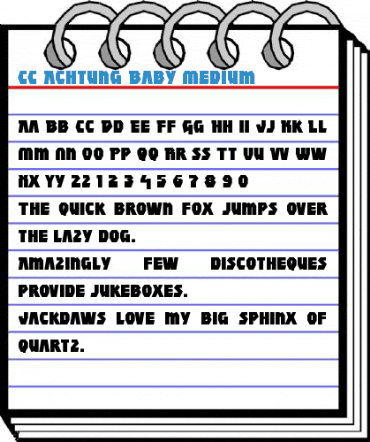 CC Achtung Baby Medium Font