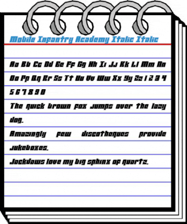 Mobile Infantry Academy Italic Italic Font