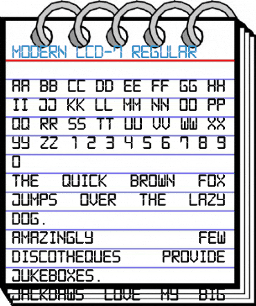 Modern LCD-7 Regular Font
