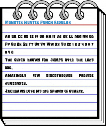 Monster Hunter Punch Regular Font