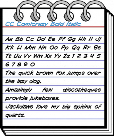 CC Comicrazy Bold Italic Font