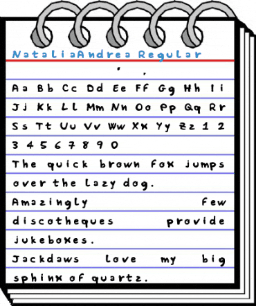 NataliaAndrea Regular Font