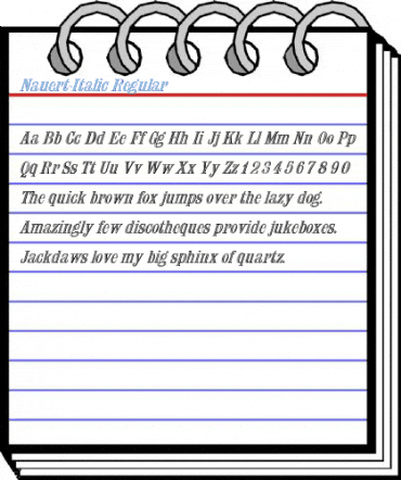 Nauert-Italic Regular Font