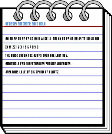 Nemesis Enforcer Bold Bold Font