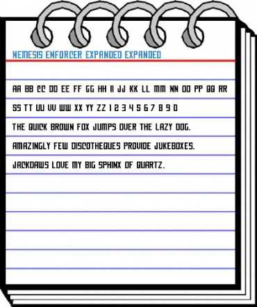 Nemesis Enforcer Expanded Expanded Font
