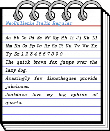 NeoBulletin Italic Regular Font