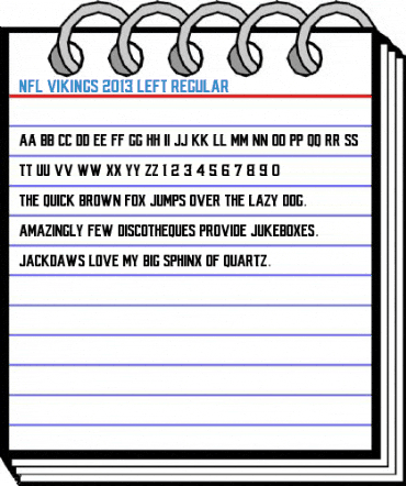 NFL Vikings 2013 Left Regular Font