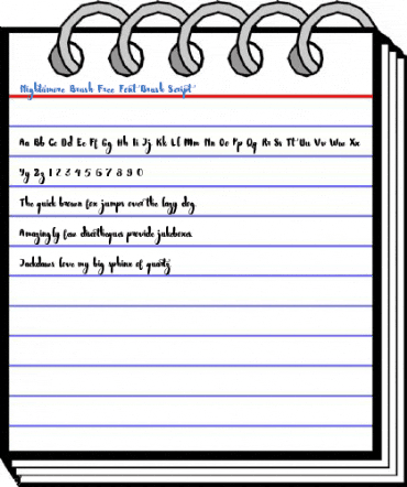 Nightamore Brush Free Font Brush Script Font