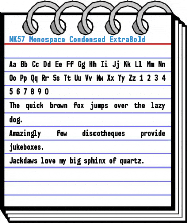 NK57 Monospace Condensed ExtraBold Font