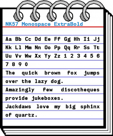 NK57 Monospace ExtraBold Font