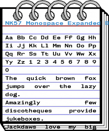 NK57 Monospace Expanded Bold Font