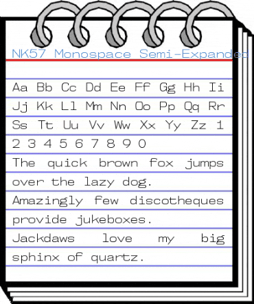 NK57 Monospace Semi-Expanded Light Font