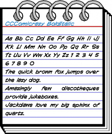 CCComicrazy BoldItalic Font
