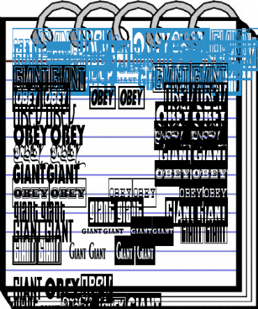 ObeyGiantPosterCondensed Regular Font