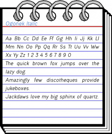 Ogonek Italic Font
