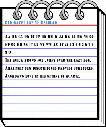 Old Gate Lane NF Regular Font