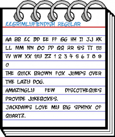 CCGrimlyFiendish Regular Font