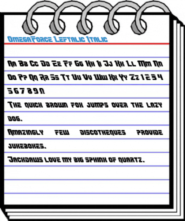 OmegaForce Leftalic Italic Font