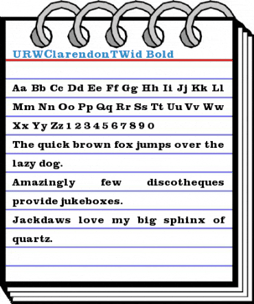 URWClarendonTWid Bold Font