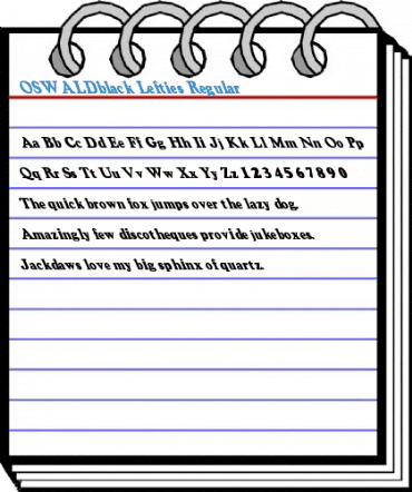 OSWALDblack Lefties Font