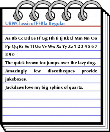 URWClassicoTEEBla Regular Font