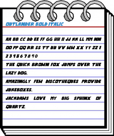 Outlander Bold Italic Font