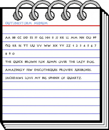 OutlineStorm Medium Font