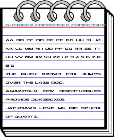 Outrider Condensed Condensed Font
